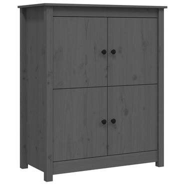 vidaXL Commode grise 83x41,5x100 cm en bois de pin massif