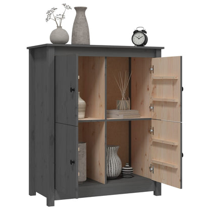 vidaXL Commode grise 83x41,5x100 cm en bois de pin massif