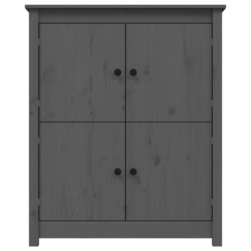 vidaXL Commode grise 83x41,5x100 cm en bois de pin massif