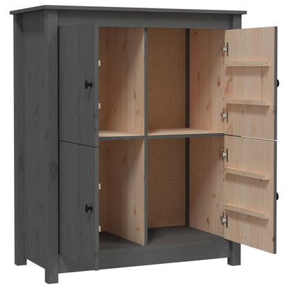 vidaXL Commode grise 83x41,5x100 cm en bois de pin massif