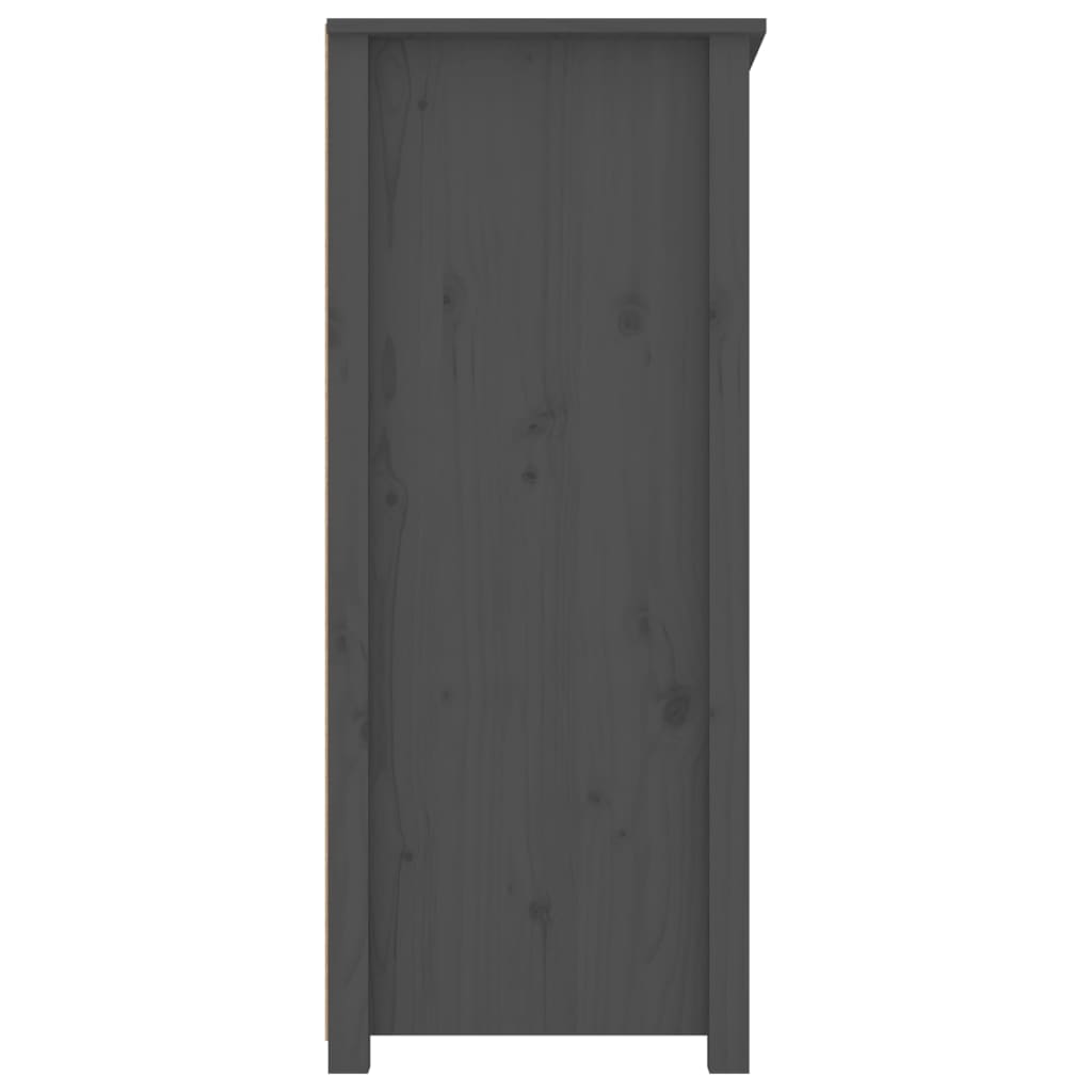 vidaXL Commode grise 83x41,5x100 cm en bois de pin massif
