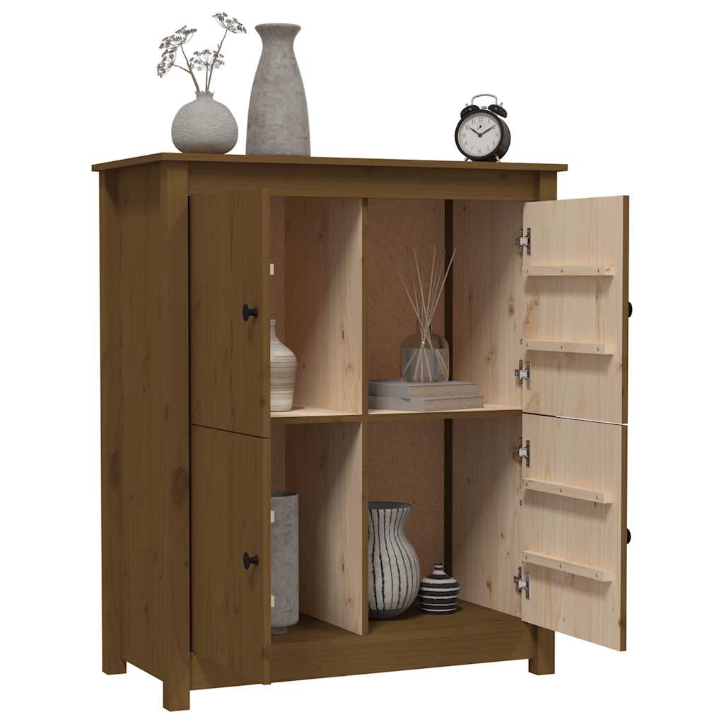 vidaXL Commode marron miel 83x41,5x100 cm Bois de pin massif
