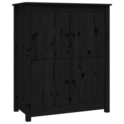 vidaXL Bahut noir 83x41,5x100 cm Bois de pin massif