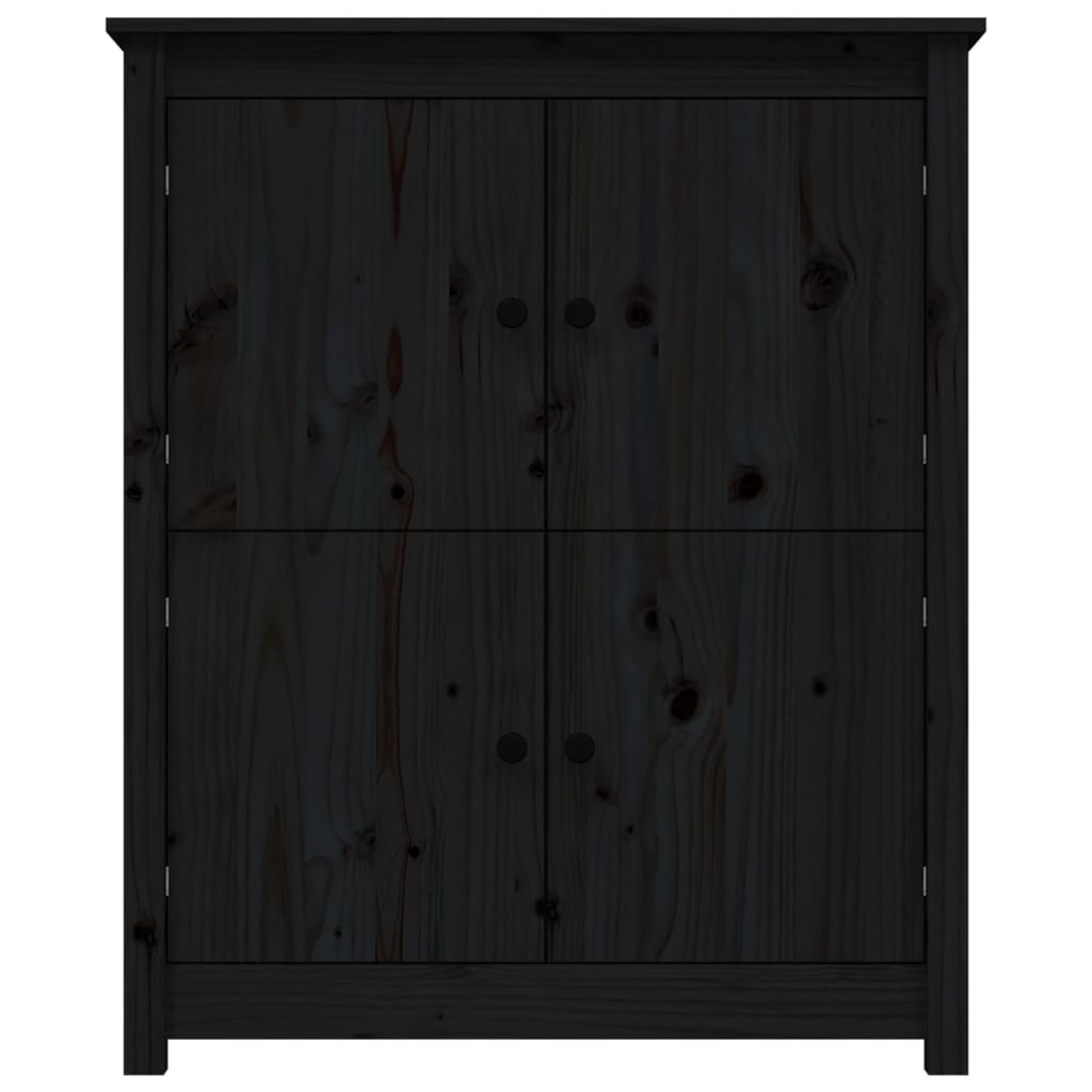 vidaXL Bahut noir 83x41,5x100 cm Bois de pin massif