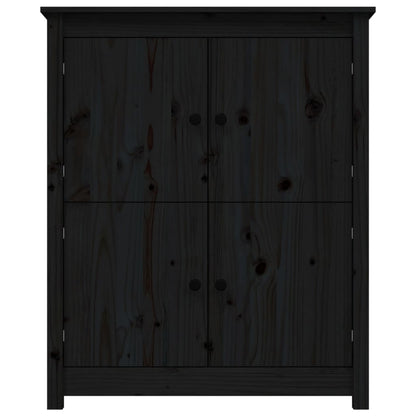 vidaXL Bahut noir 83x41,5x100 cm Bois de pin massif