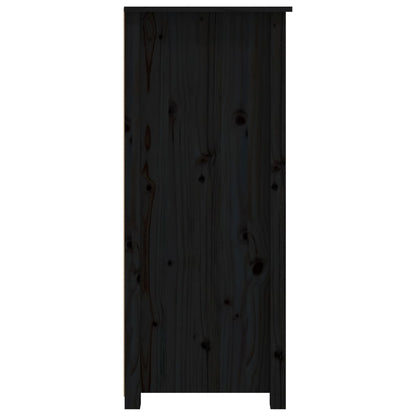 vidaXL Bahut noir 83x41,5x100 cm Bois de pin massif