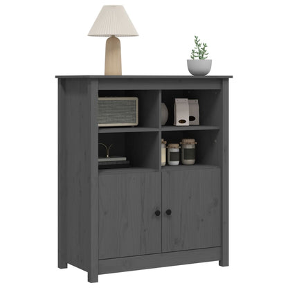 vidaXL Commode grise 83x41,5x100 cm en bois de pin massif