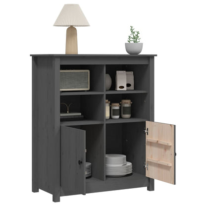vidaXL Commode grise 83x41,5x100 cm en bois de pin massif