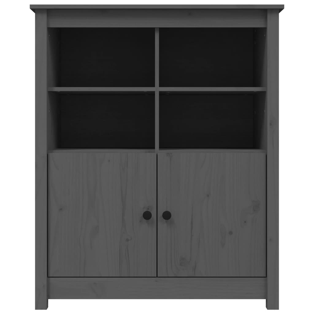 vidaXL Commode grise 83x41,5x100 cm en bois de pin massif