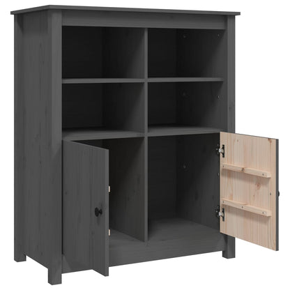 vidaXL Commode grise 83x41,5x100 cm en bois de pin massif