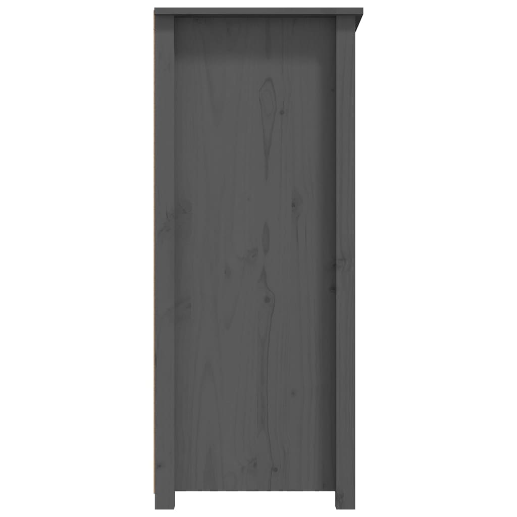 vidaXL Commode grise 83x41,5x100 cm en bois de pin massif