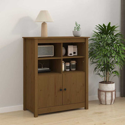 vidaXL Commode marron miel 83x41,5x100 cm Bois de pin massif