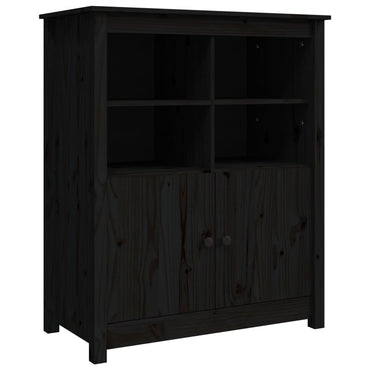 vidaXL Bahut noir 83x41,5x100 cm Bois de pin massif