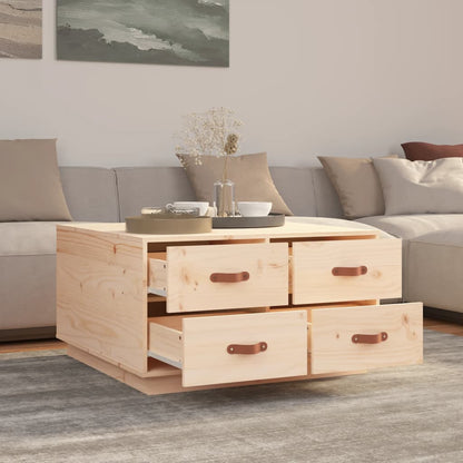 vidaXL Couchtisch 80x80x45 cm Massivholz Kiefer