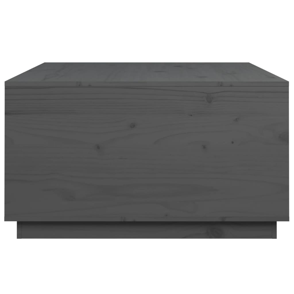 vidaXL Couchtisch Grau 80x80x45 cm Massivholz Kiefer