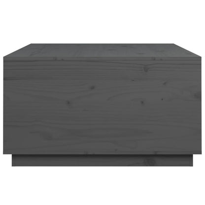 vidaXL Couchtisch Grau 80x80x45 cm Massivholz Kiefer
