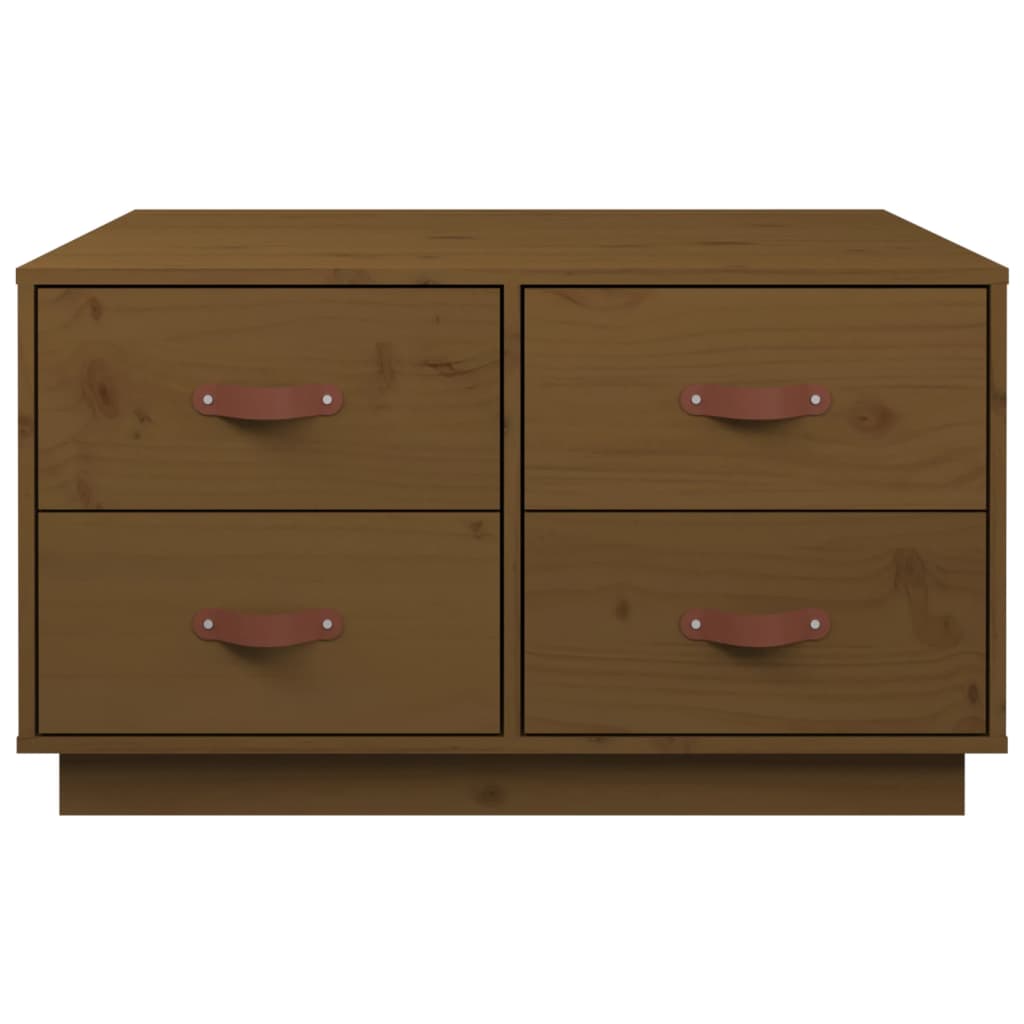 vidaXL Couchtisch Honigbraun 80x80x45 cm Massivholz Kiefer