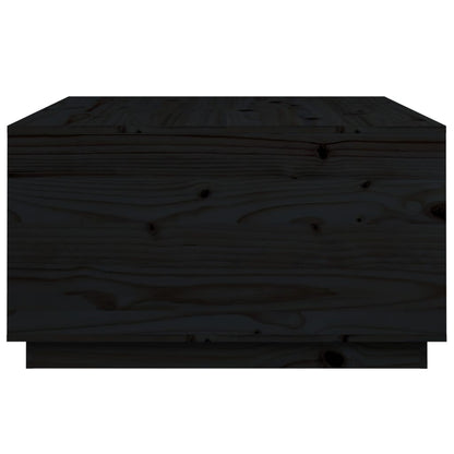 vidaXL Table basse noire 80x80x45 cm Pin massif