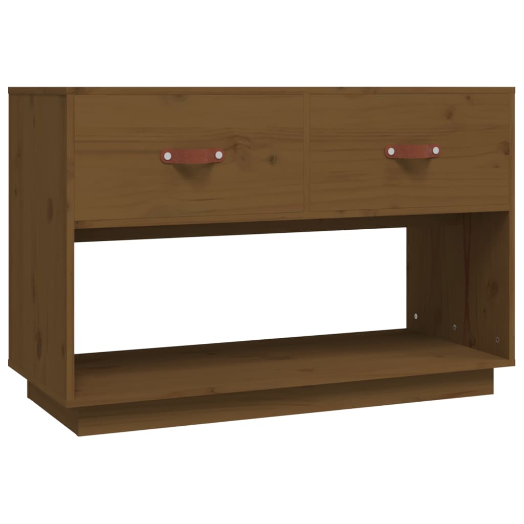vidaXL Meuble TV marron miel 90x40x60 cm bois de pin massif