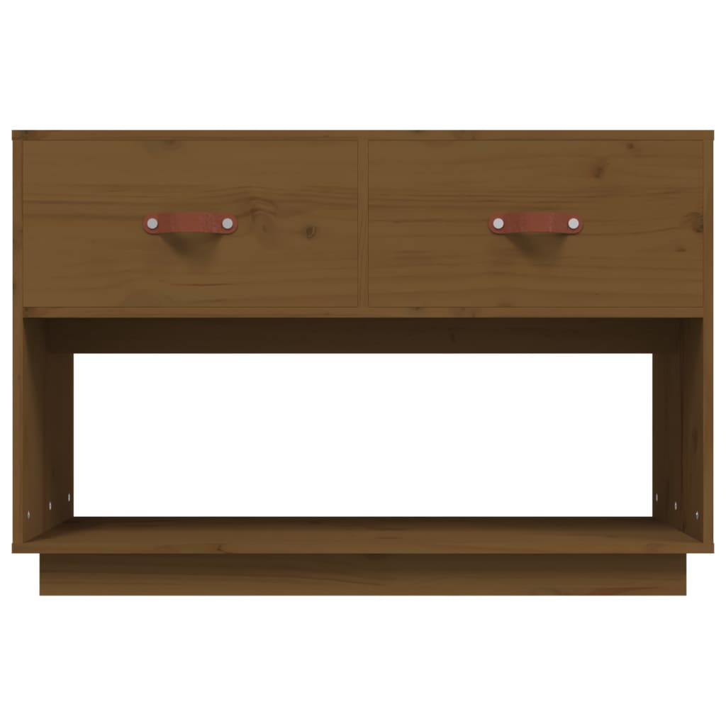 vidaXL Meuble TV marron miel 90x40x60 cm bois de pin massif