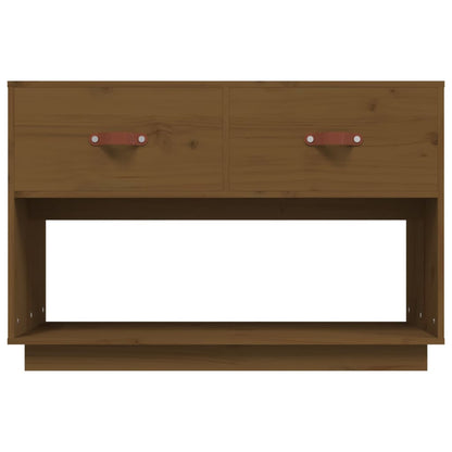 vidaXL Meuble TV marron miel 90x40x60 cm bois de pin massif