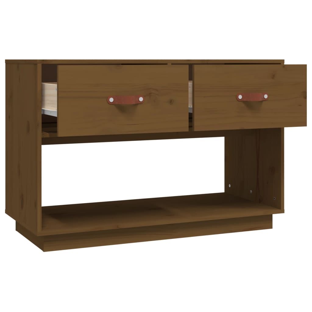 vidaXL Meuble TV marron miel 90x40x60 cm bois de pin massif