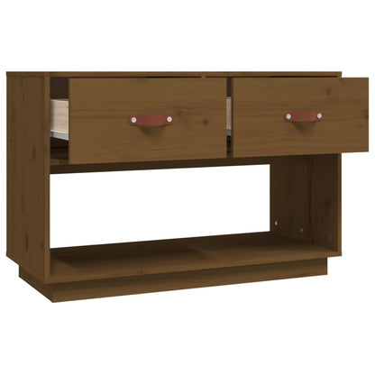 vidaXL Meuble TV marron miel 90x40x60 cm bois de pin massif