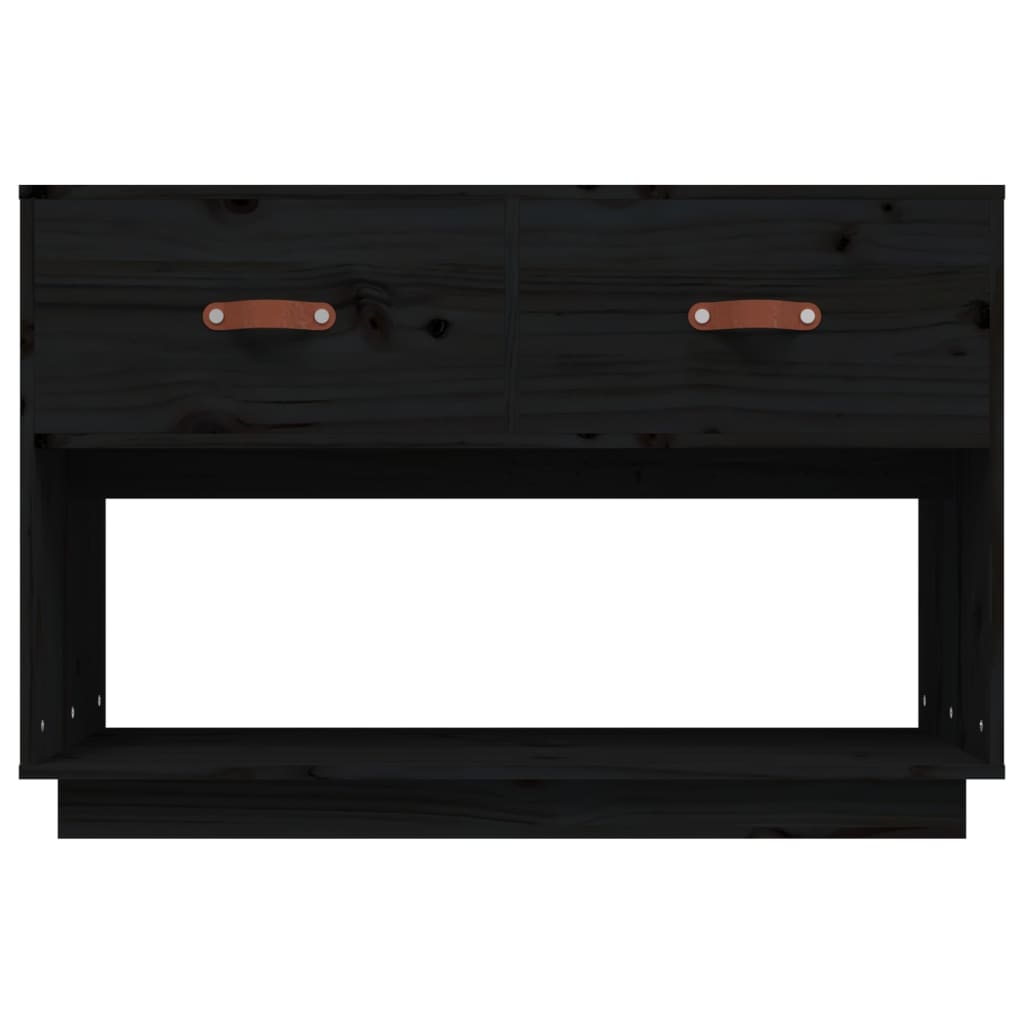 vidaXL Meuble TV Noir 90x40x60 cm Bois de pin massif