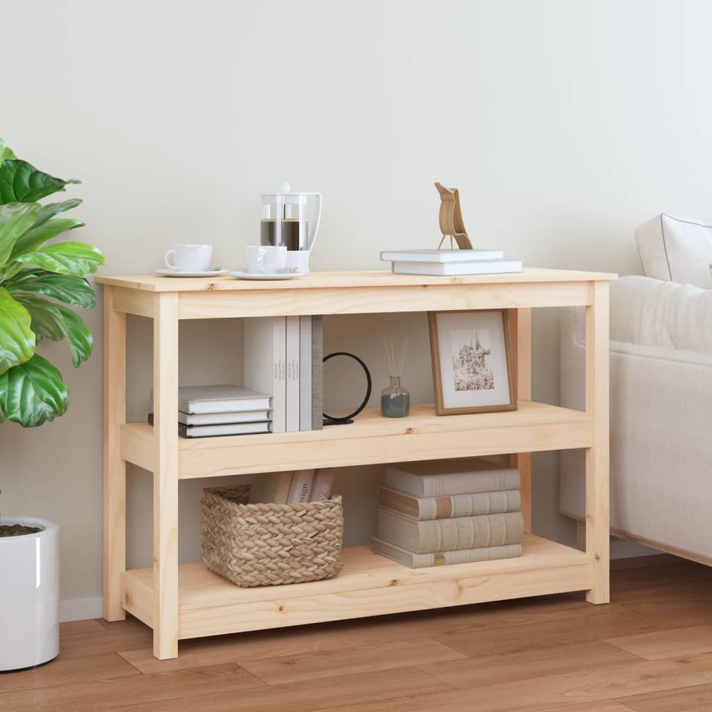 vidaXL Console 110x40x74 cm en pin massif