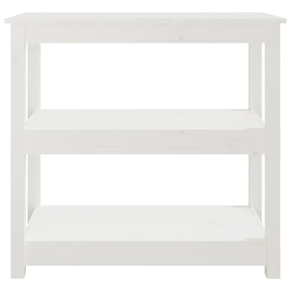 vidaXL Konsolentisch Weiß 80x40x74 cm Massivholz Kiefer
