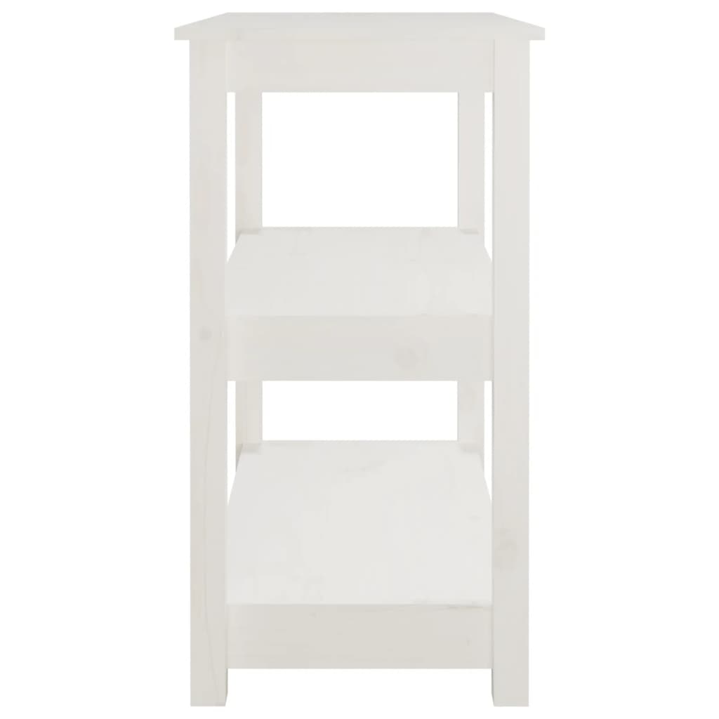 vidaXL Konsolentisch Weiß 80x40x74 cm Massivholz Kiefer
