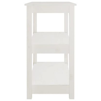 vidaXL Konsolentisch Weiß 80x40x74 cm Massivholz Kiefer