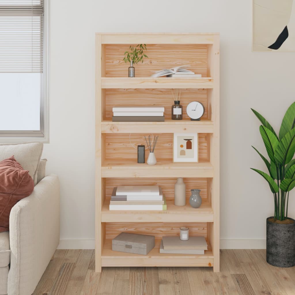 vidaXL Bücherregal 80x35x154 cm Massivholz Kiefer