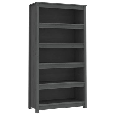 vidaXL Bücherregal Grau 80x35x154 cm Massivholz Kiefer