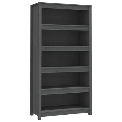 vidaXL Bücherregal Grau 80x35x154 cm Massivholz Kiefer