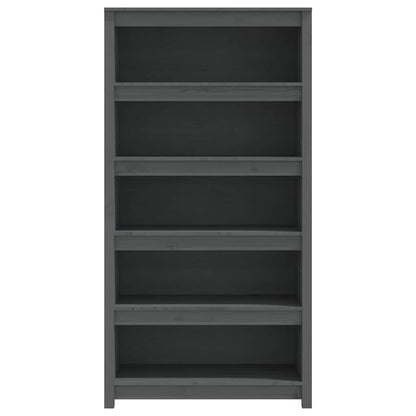 vidaXL Bücherregal Grau 80x35x154 cm Massivholz Kiefer