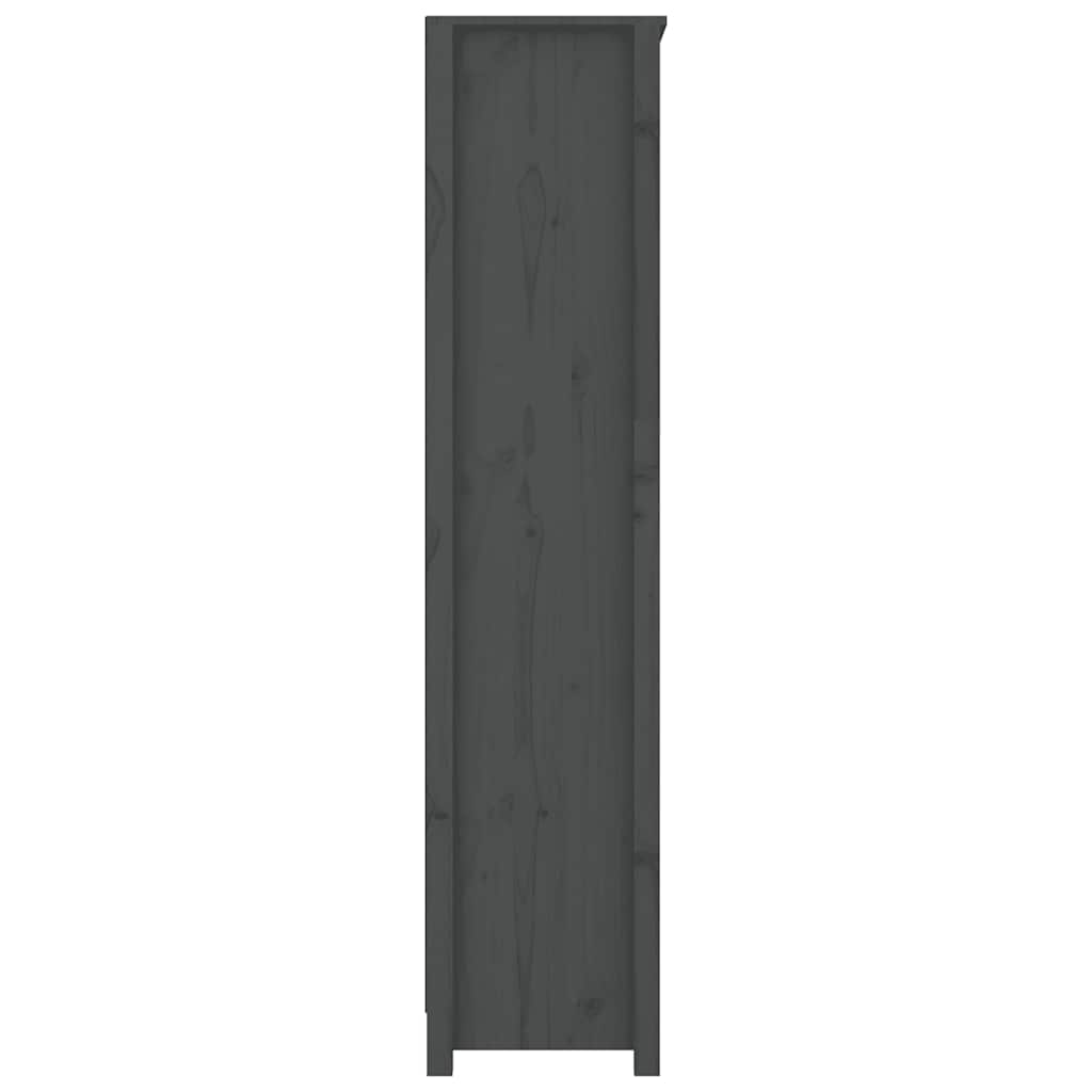 vidaXL Bücherregal Grau 80x35x154 cm Massivholz Kiefer