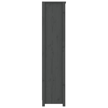 vidaXL Bücherregal Grau 80x35x154 cm Massivholz Kiefer