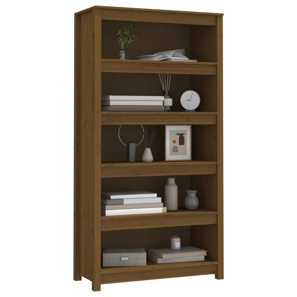 vidaXL Bücherregal Honigbraun 80x35x154 cm Massivholz Kiefer
