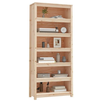 vidaXL Bücherregal 80x35x183 cm Massivholz Kiefer