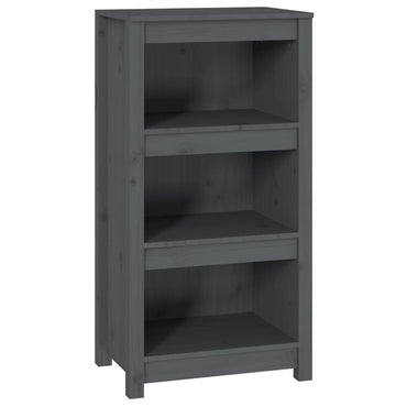 vidaXL Bücherregal Grau 50x35x97 cm Massivholz Kiefer
