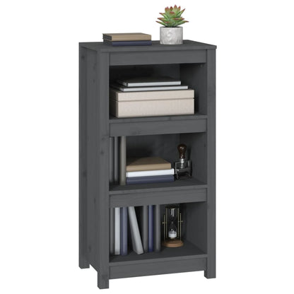 vidaXL Bücherregal Grau 50x35x97 cm Massivholz Kiefer