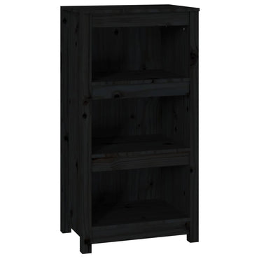 vidaXL Bücherregal Schwarz 50x35x97 cm Massivholz Kiefer