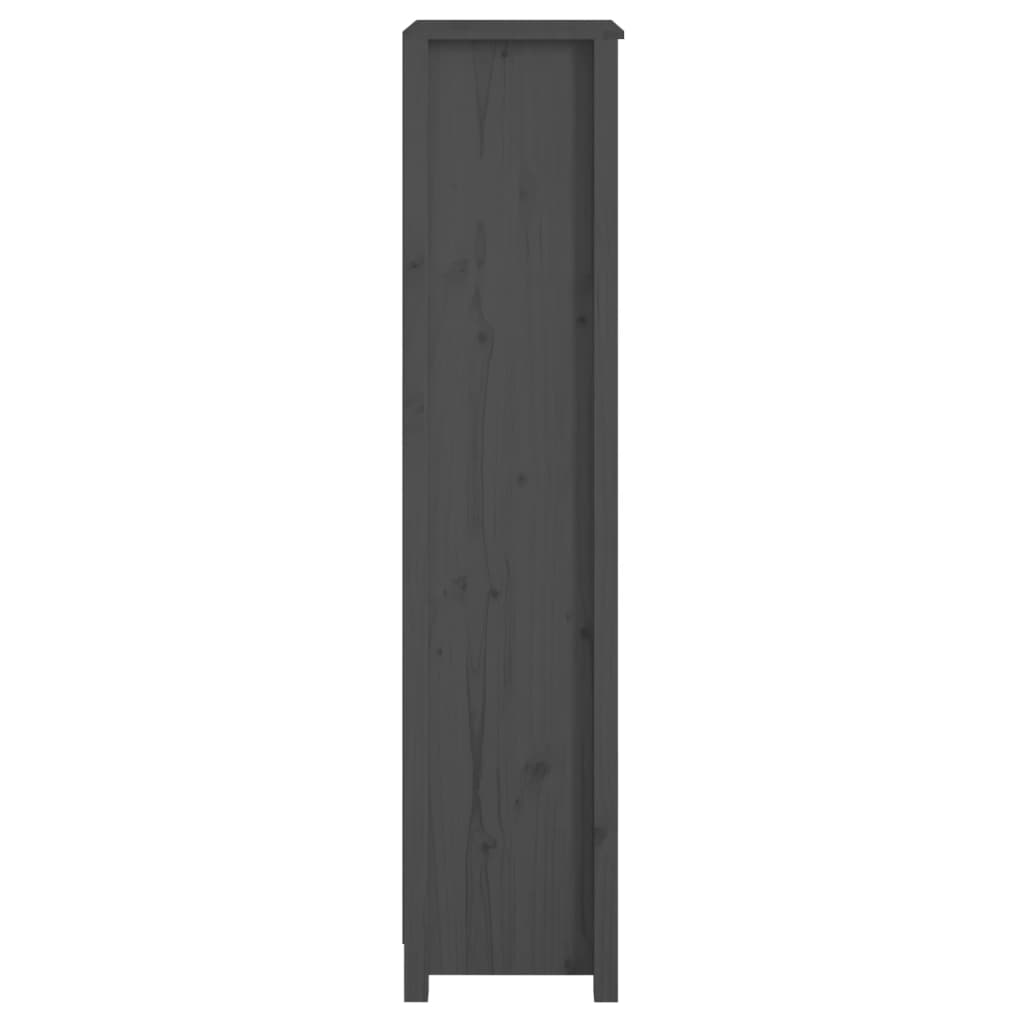 vidaXL Bücherregal Grau 50x35x154 cm Massivholz Kiefer