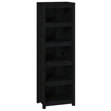 vidaXL Bücherregal Schwarz 50x35x154 cm Massivholz Kiefer