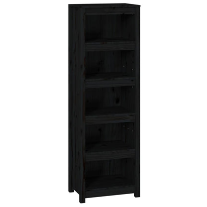vidaXL Bücherregal Schwarz 50x35x154 cm Massivholz Kiefer