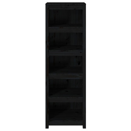 vidaXL Bücherregal Schwarz 50x35x154 cm Massivholz Kiefer