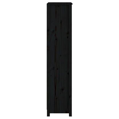 vidaXL Bücherregal Schwarz 50x35x154 cm Massivholz Kiefer