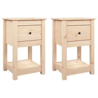 vidaXL Nachttische 2 Stk. 40x35x61,5 cm Massivholz Kiefer