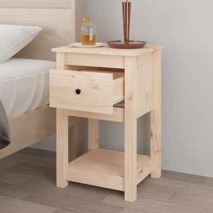 vidaXL Tables de chevet 2 pcs 40x35x61,5 cm Bois de pin massif